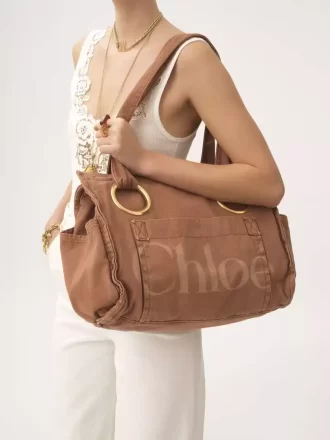 Bawełniana torba typu Tote Chloé Plage
