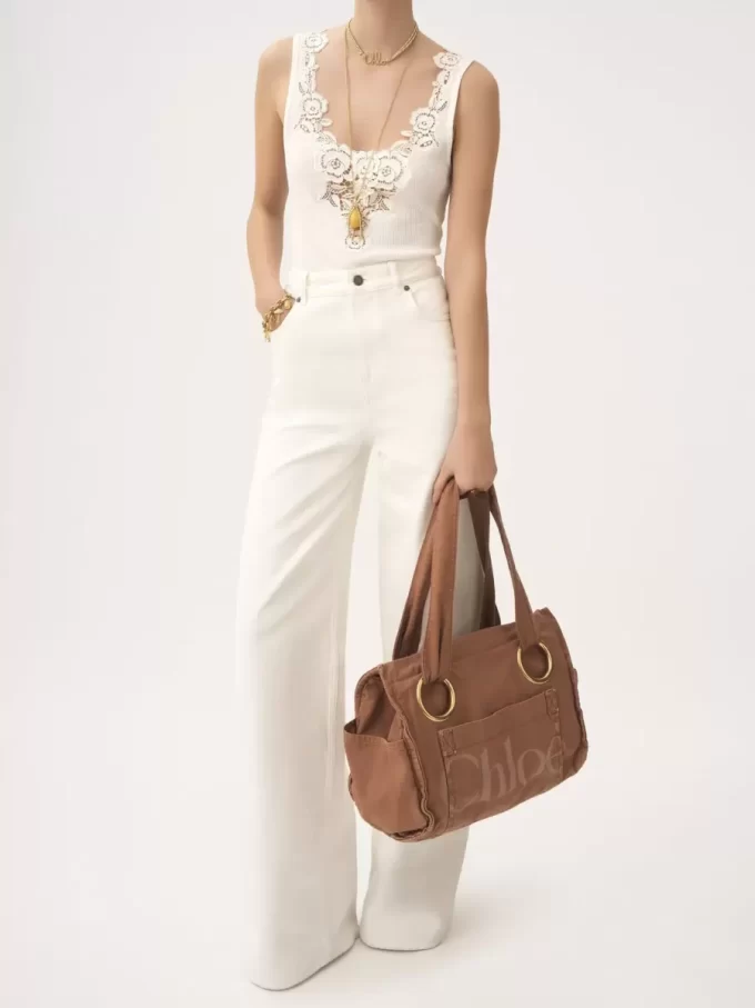 Bawełniana torba typu Tote Chloé Plage