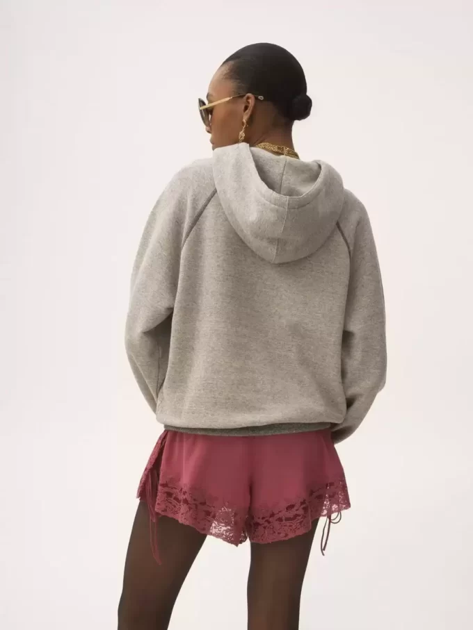 Bluza z kapturem i logo w dużym rozmiarze, wykonana z mieszanki bawełny i polaru Bluza z kapturem i logo w dużym rozmiarze, wykonana z mieszanki bawełny i polaru