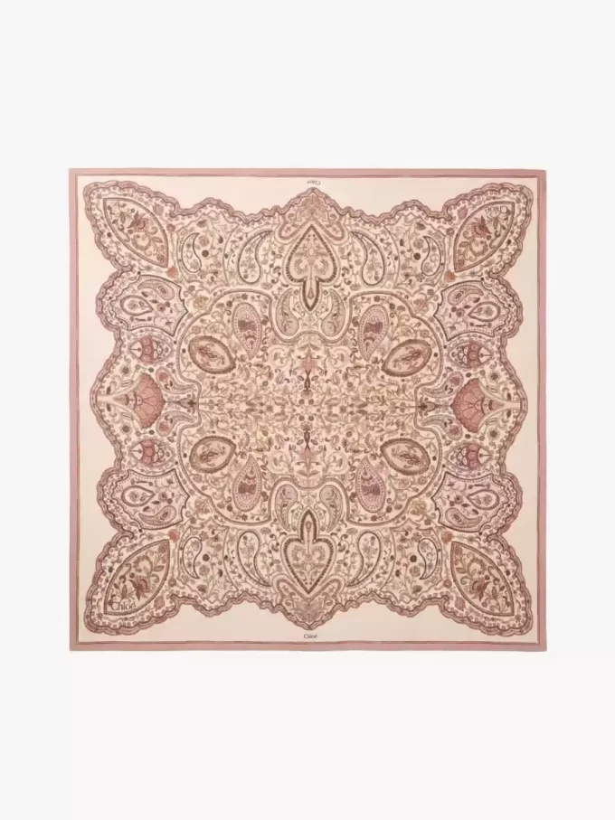 Chloé Chloé Paisley w kwadratowym szalu z jedwabnego twillu