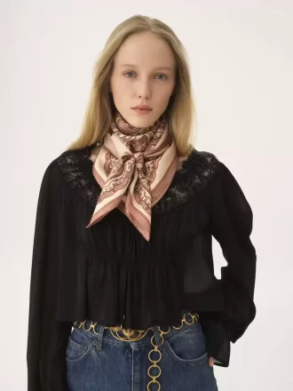 Chloé Chloé Paisley w kwadratowym szalu z jedwabnego twillu