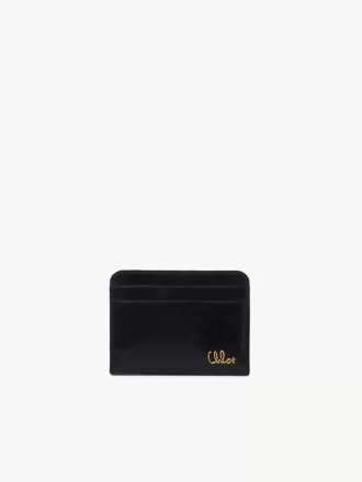 Chloé Iconic etui na karty z błyszczącej skóry