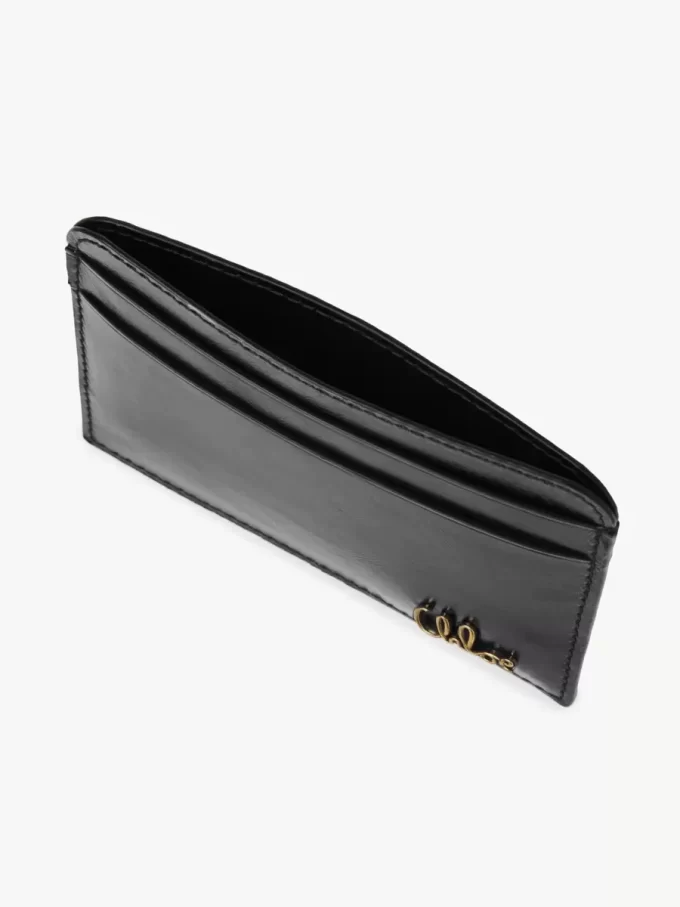 Chloé Iconic etui na karty z błyszczącej skóry