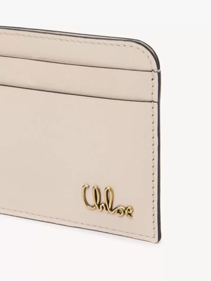 Chloé Iconic etui na karty z błyszczącej skóry