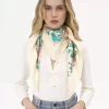 Chloé Peonies – kwadratowy szalik z jedwabnego twillu Chloé Peonies – kwadratowy szalik z jedwabnego twillu