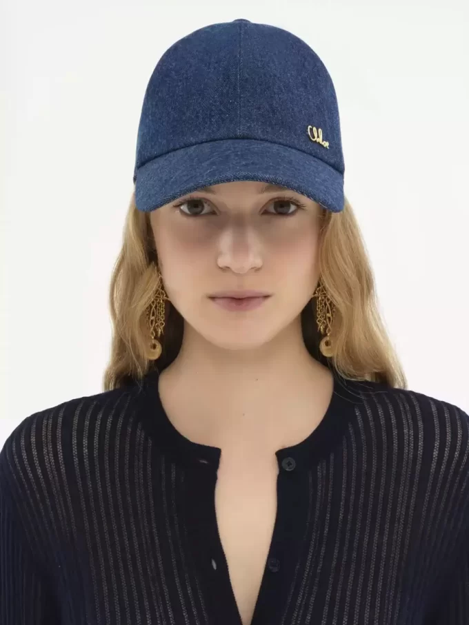 Czapka Chloé Iconic z denimu