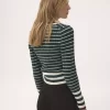 Dopasowany sweter z dekoltem w serek, wykonany z wełny merynosów Dopasowany sweter z dekoltem w serek, wykonany z wełny merynosów