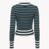 Dopasowany sweter z dekoltem w serek, wykonany z wełny merynosów Dopasowany sweter z dekoltem w serek, wykonany z wełny merynosów