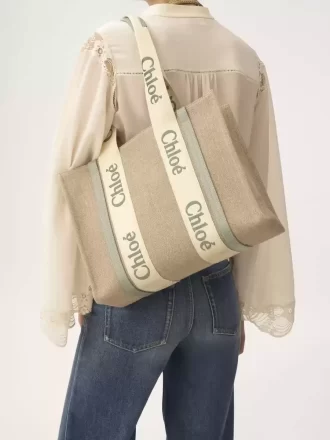 Drewniana torba z lnu