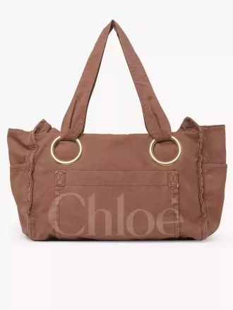Duża bawełniana torba typu Tote Chloé Plage