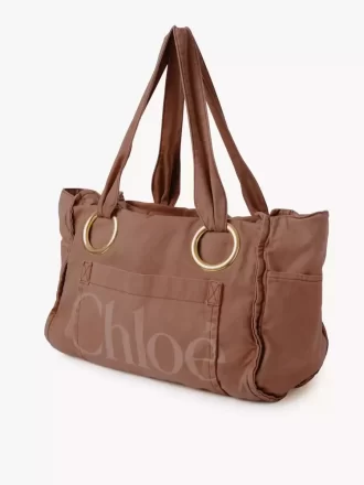 Duża bawełniana torba typu Tote Chloé Plage