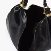 Duża torba typu hobo z bransoletą ze skóry licowej Duża torba typu hobo z bransoletą ze skóry licowej