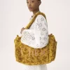 Duża torba typu tote Chloé Plage z żakardowego materiału frotte