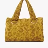 Duża torba typu tote Chloé Plage z żakardowego materiału frotte