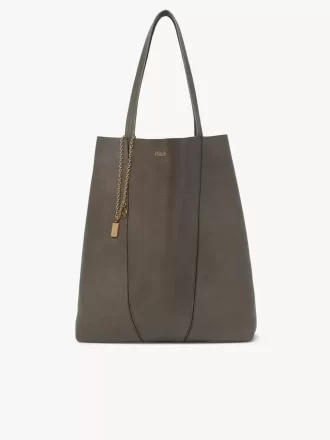 Duża torba typu tote Chloé Spin ze skóry licowej