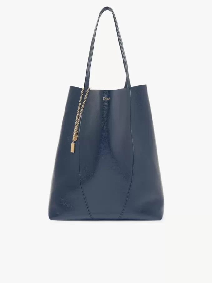 Duża torba typu tote Chloé Spin ze skóry licowej Duża torba typu tote Chloé Spin ze skóry licowej