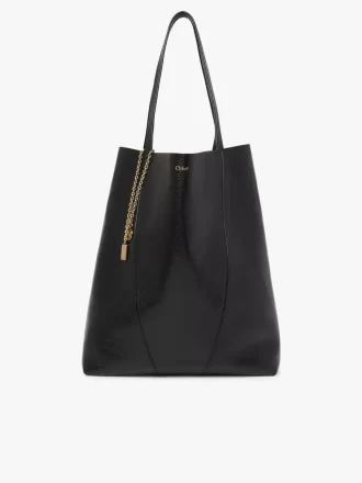 Duża torba typu tote Chloé Spin ze skóry licowej