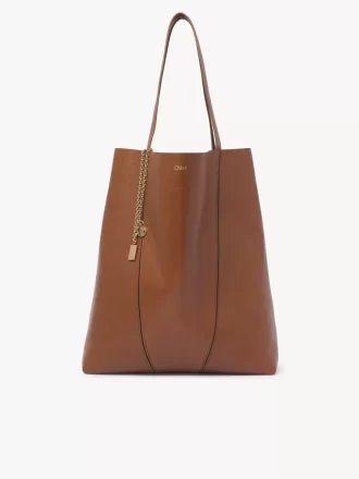 Duża torba typu tote Chloé Spin ze skóry licowej