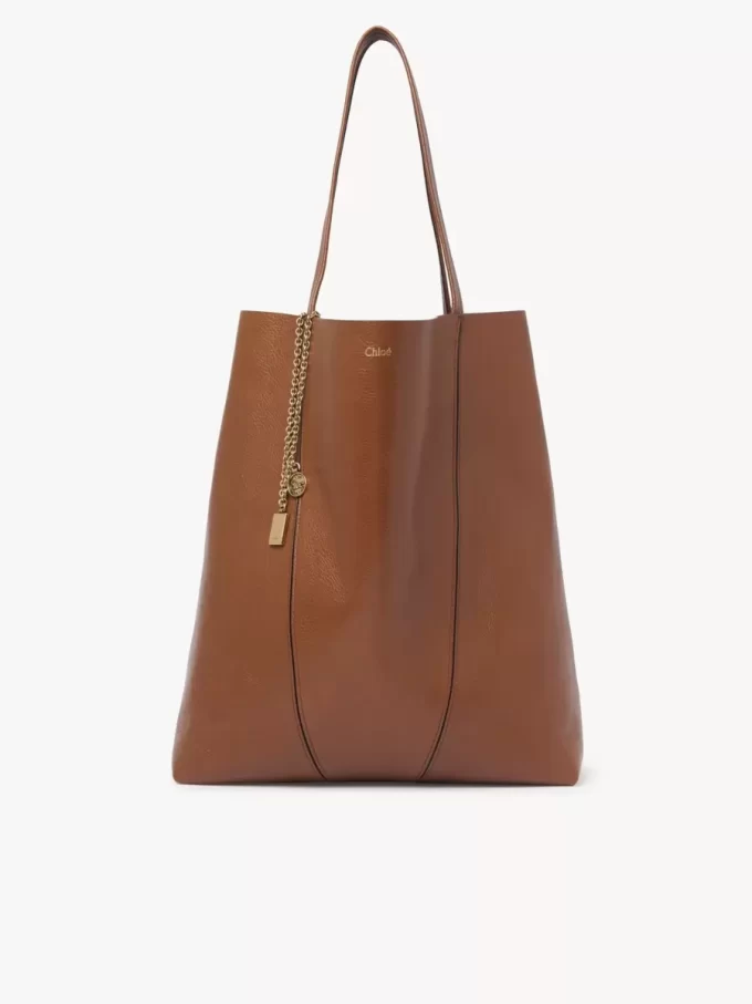 Duża torba typu tote Chloé Spin ze skóry licowej Duża torba typu tote Chloé Spin ze skóry licowej