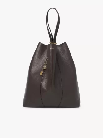 Duża torba typu tote Chloé Spin ze skóry licowej