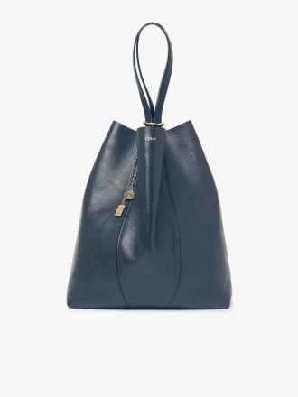Duża torba typu tote Chloé Spin ze skóry licowej