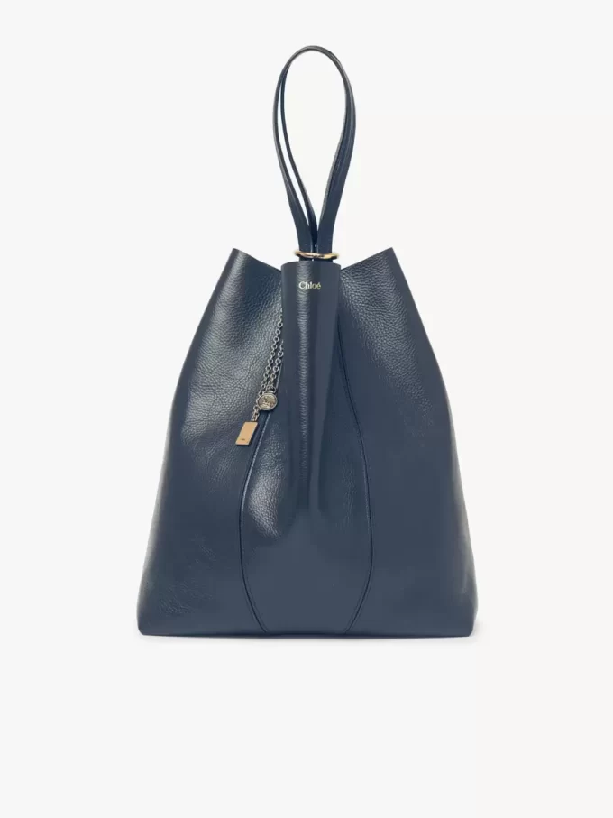 Duża torba typu tote Chloé Spin ze skóry licowej Duża torba typu tote Chloé Spin ze skóry licowej