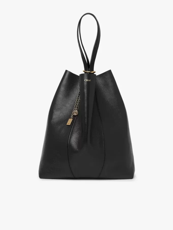 Duża torba typu tote Chloé Spin ze skóry licowej Duża torba typu tote Chloé Spin ze skóry licowej