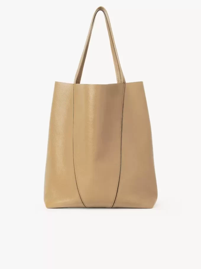 Duża torba typu tote Chloé Spin ze skóry licowej Duża torba typu tote Chloé Spin ze skóry licowej