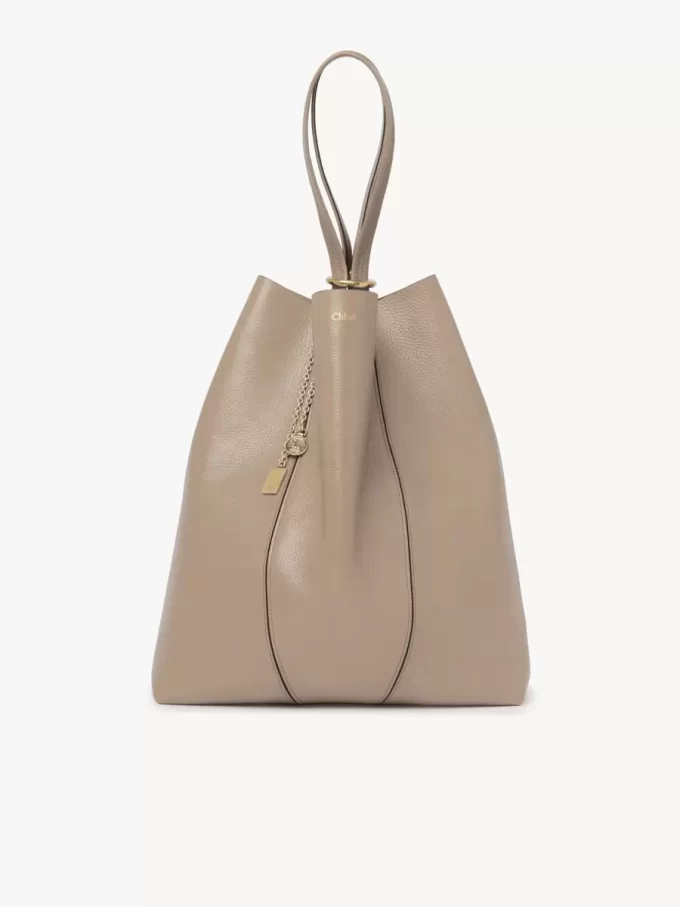 Duża torba typu tote Chloé Spin ze skóry licowej Duża torba typu tote Chloé Spin ze skóry licowej