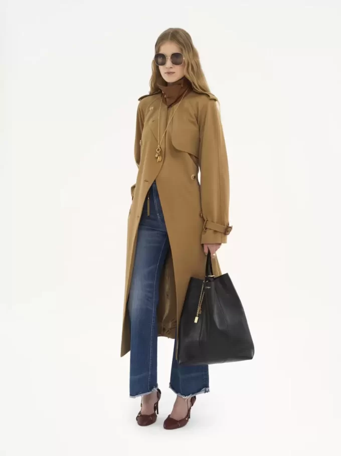 Duża torba typu tote Chloé Spin ze skóry licowej Duża torba typu tote Chloé Spin ze skóry licowej