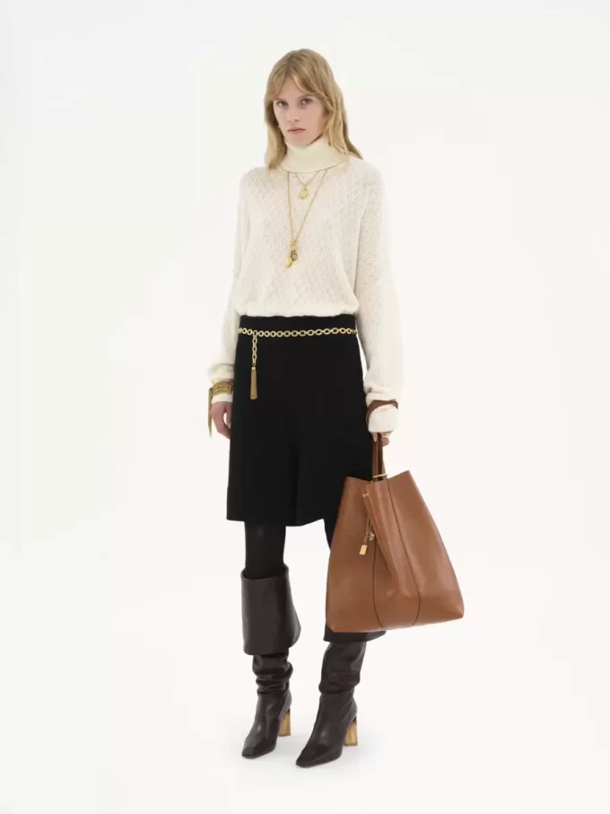 Duża torba typu tote Chloé Spin ze skóry licowej Duża torba typu tote Chloé Spin ze skóry licowej