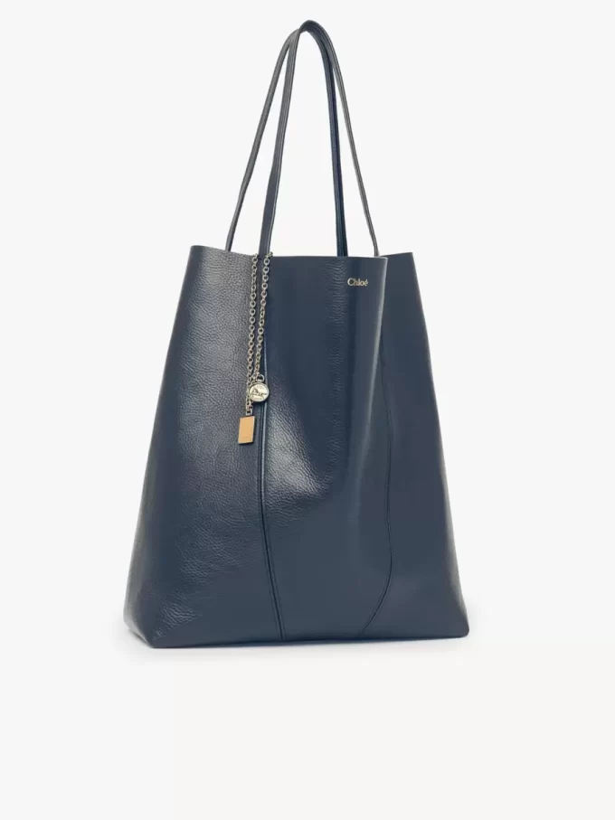 Duża torba typu tote Chloé Spin ze skóry licowej Duża torba typu tote Chloé Spin ze skóry licowej