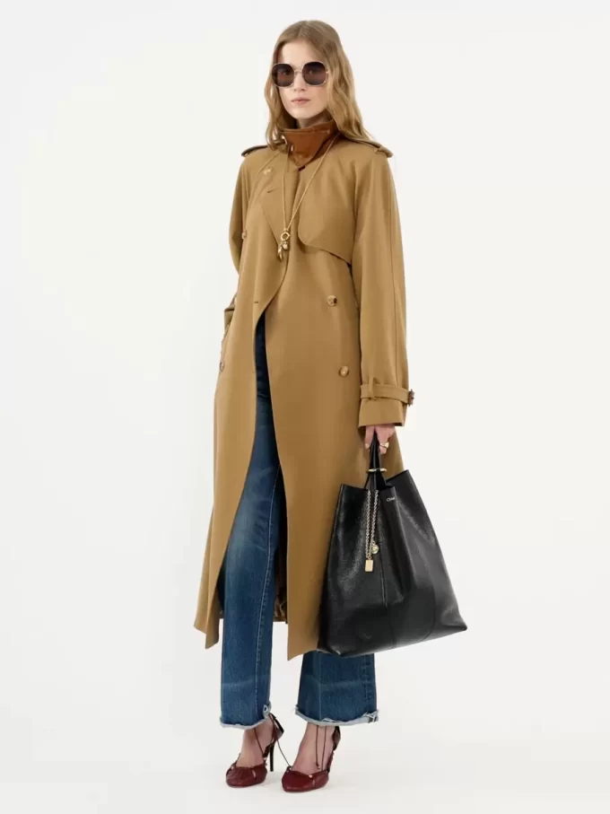Duża torba typu tote Chloé Spin ze skóry licowej Duża torba typu tote Chloé Spin ze skóry licowej