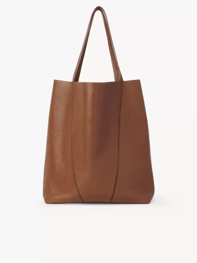 Duża torba typu tote Chloé Spin ze skóry licowej Duża torba typu tote Chloé Spin ze skóry licowej
