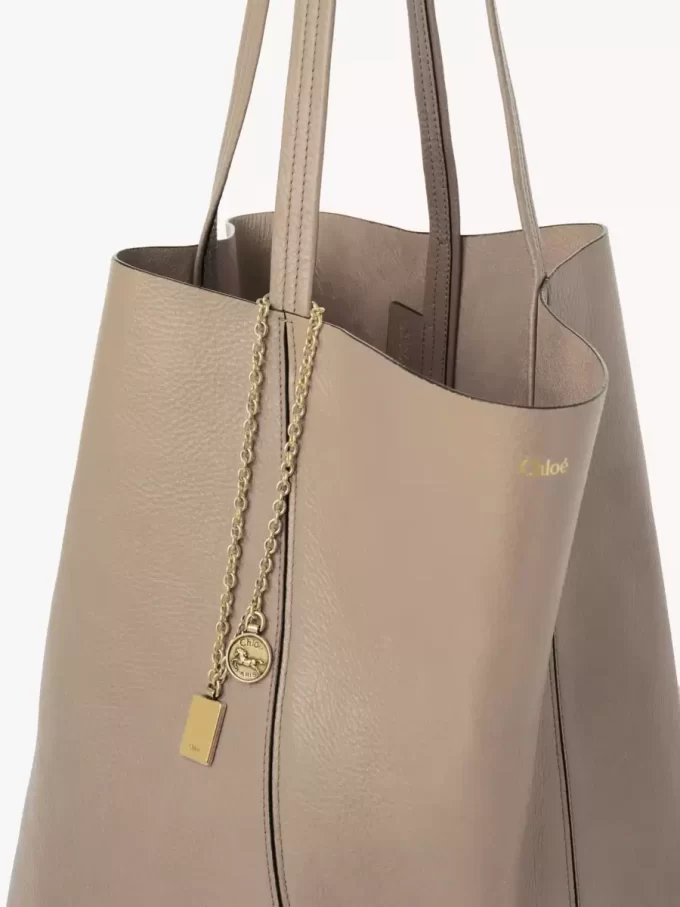 Duża torba typu tote Chloé Spin ze skóry licowej Duża torba typu tote Chloé Spin ze skóry licowej