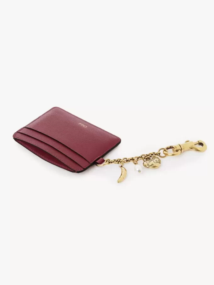 Etui na karty Chloé Charms ze skóry licowej Etui na karty Chloé Charms ze skóry licowej