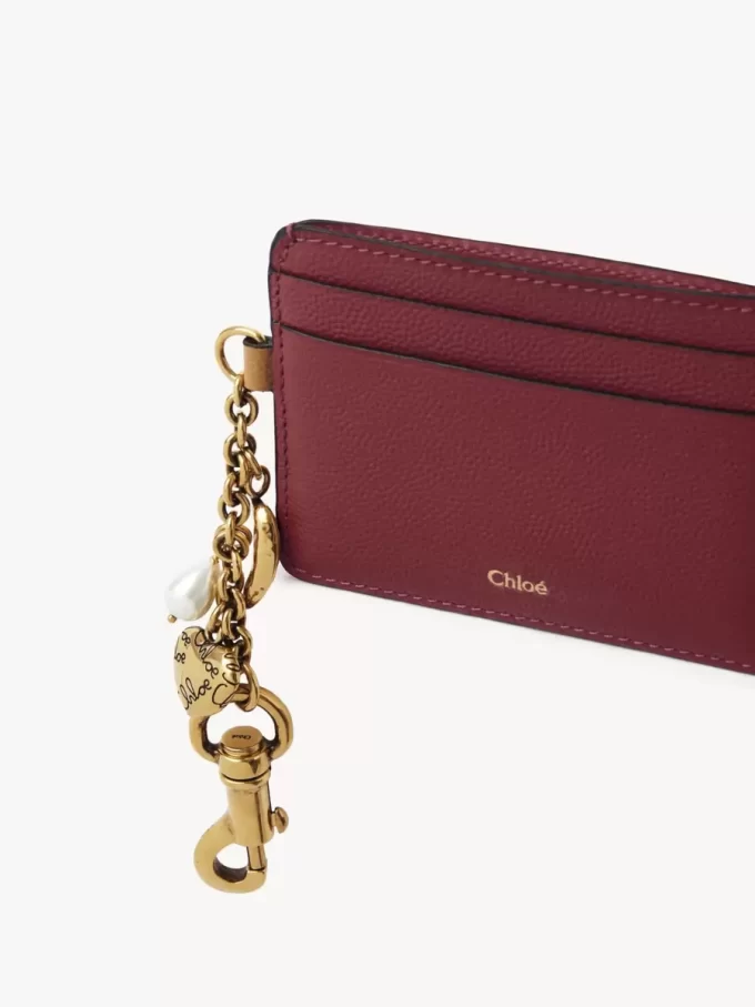 Etui na karty Chloé Charms ze skóry licowej Etui na karty Chloé Charms ze skóry licowej