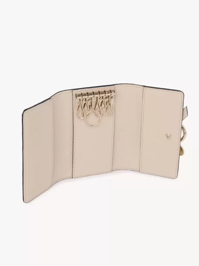 Etui na klucze z alfabetem ze skóry licowej