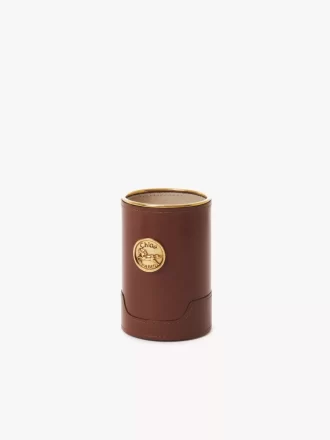 Etui na perfumy z błyszczącej skóry