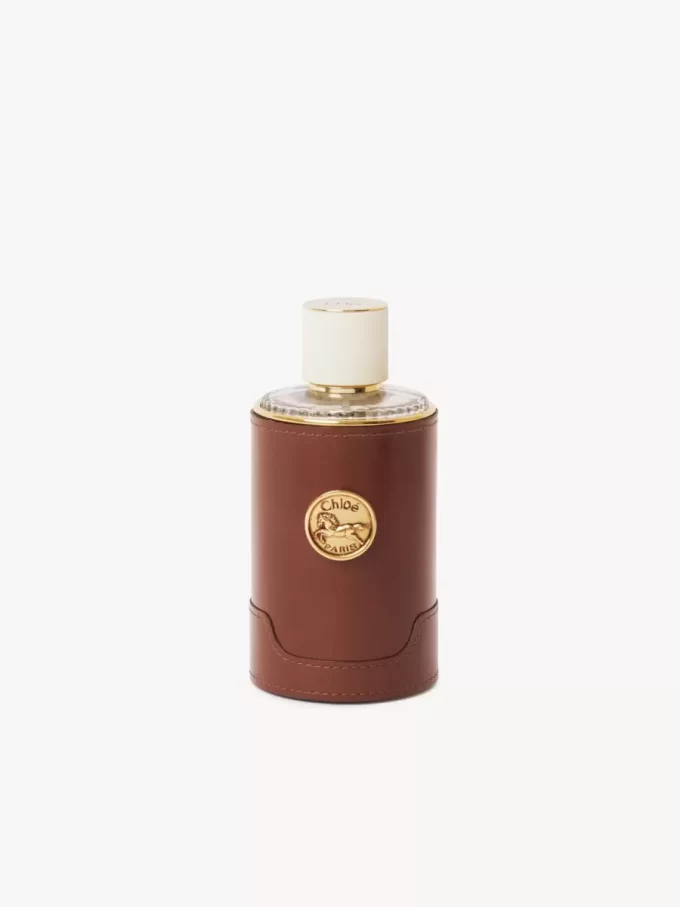 Etui na perfumy z błyszczącej skóry