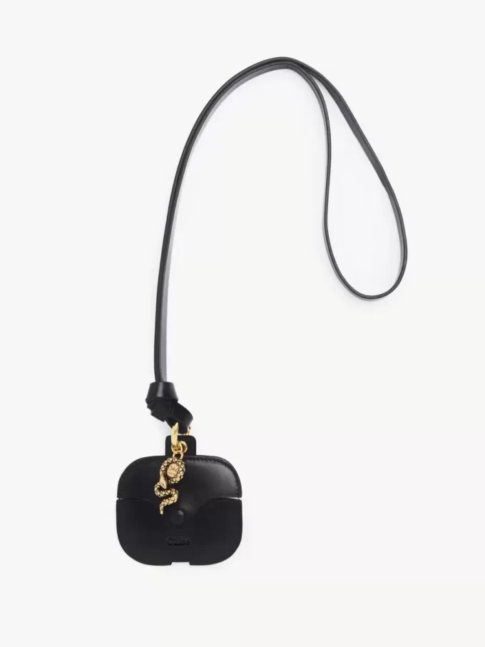 Etui na słuchawki Chloé Symbols Snake ze skóry licowej Etui na słuchawki Chloé Symbols Snake ze skóry licowej