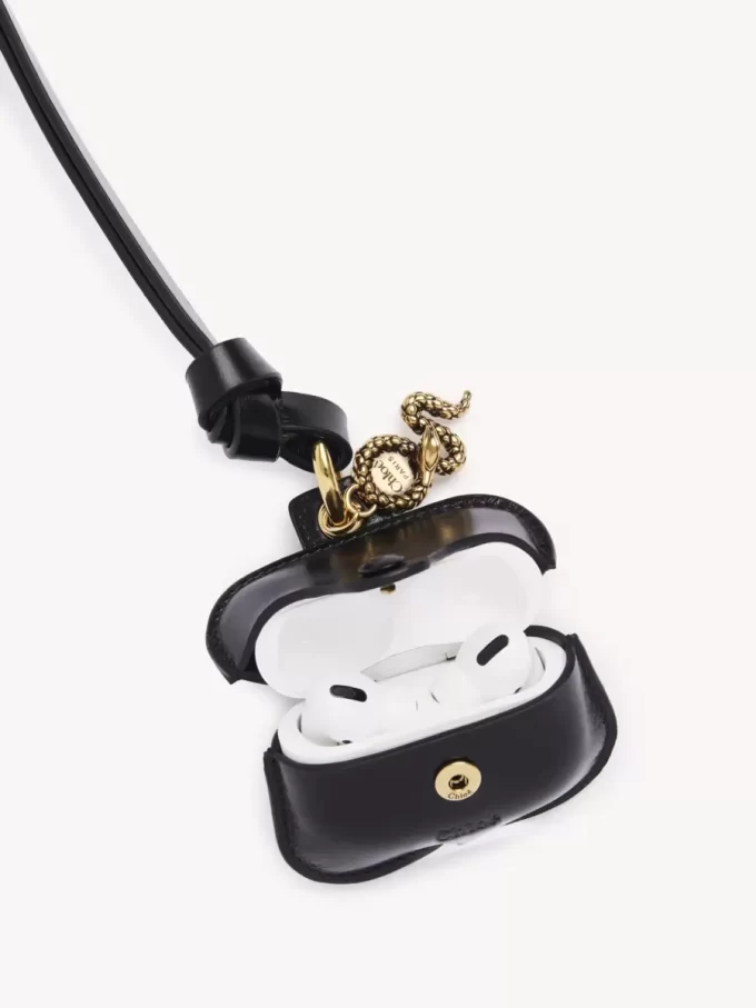 Etui na słuchawki Chloé Symbols Snake ze skóry licowej Etui na słuchawki Chloé Symbols Snake ze skóry licowej