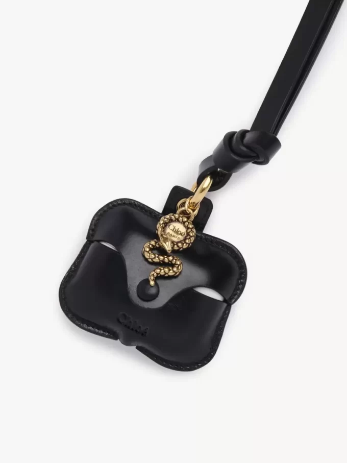 Etui na słuchawki Chloé Symbols Snake ze skóry licowej Etui na słuchawki Chloé Symbols Snake ze skóry licowej