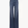 Jeansy dzwony z wysokim stanem z denimu Jeansy dzwony z wysokim stanem z denimu