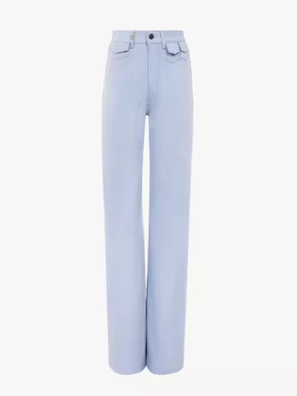 Jeansy dzwony z wysokim stanem z denimu