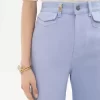 Jeansy dzwony z wysokim stanem z denimu Jeansy dzwony z wysokim stanem z denimu