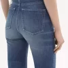 Jeansy dzwony z wysokim stanem z denimu Jeansy dzwony z wysokim stanem z denimu