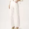 Jeansy z haftem i skróconymi nogawkami z denimu Jeansy z haftem i skróconymi nogawkami z denimu