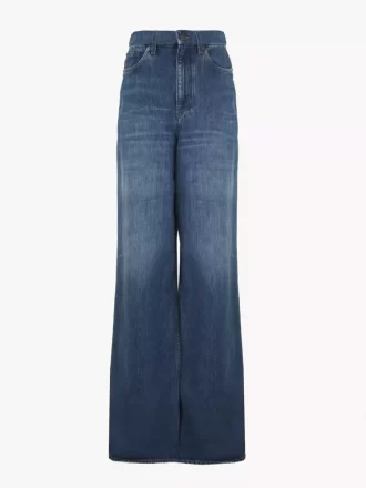 Jeansy z szerokimi nogawkami z denimu