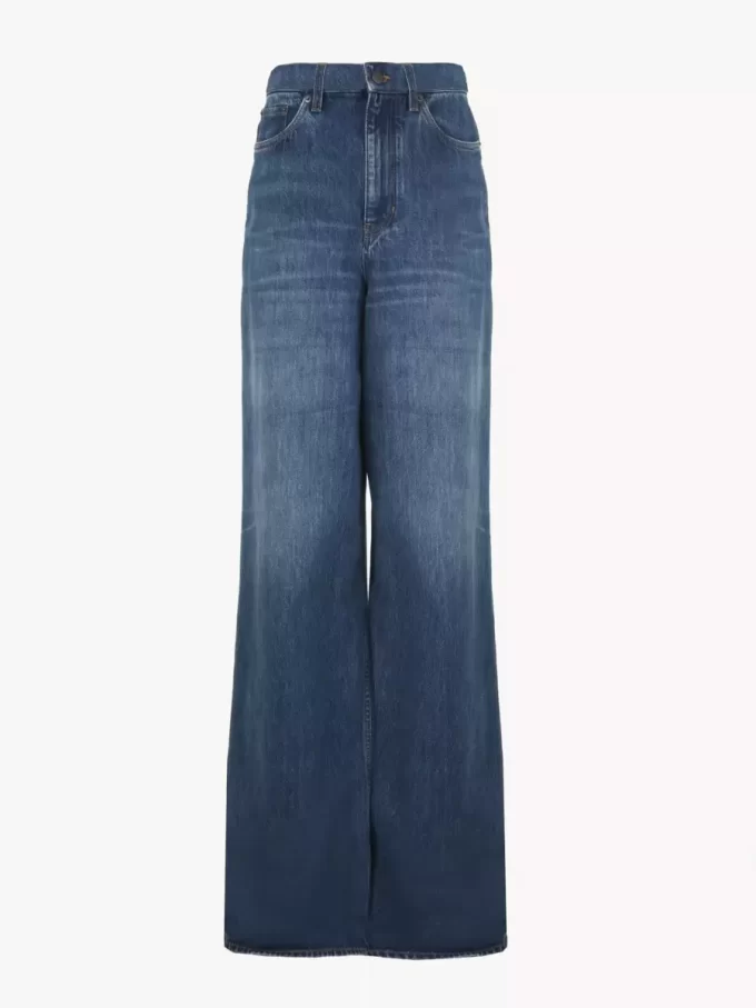 Jeansy z szerokimi nogawkami z denimu Jeansy z szerokimi nogawkami z denimu